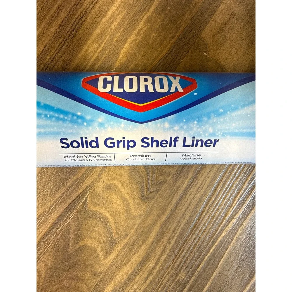 Clorox Solid Grip Shelf Liner Home 20in x 6ft Black New Non-Adhesive Cushion‎